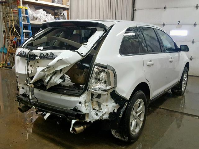 2FMDK4JC2EBB12652 - 2014 FORD EDGE SEL WHITE photo 4