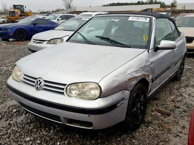 3VWDC21V42M809660 - 2002 VOLKSWAGEN CABRIO GLX SILVER photo 2