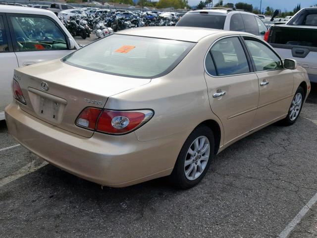 JTHBA30GX45004276 - 2004 LEXUS ES 330 BEIGE photo 4