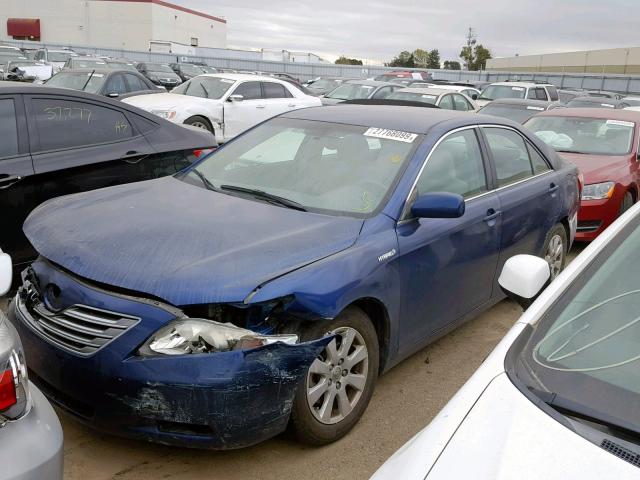 4T1BB46K59U070050 - 2009 TOYOTA CAMRY HYBR BLUE photo 2