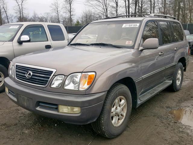 JT6HT00W0W0004273 - 1998 LEXUS LX 470 GRAY photo 2