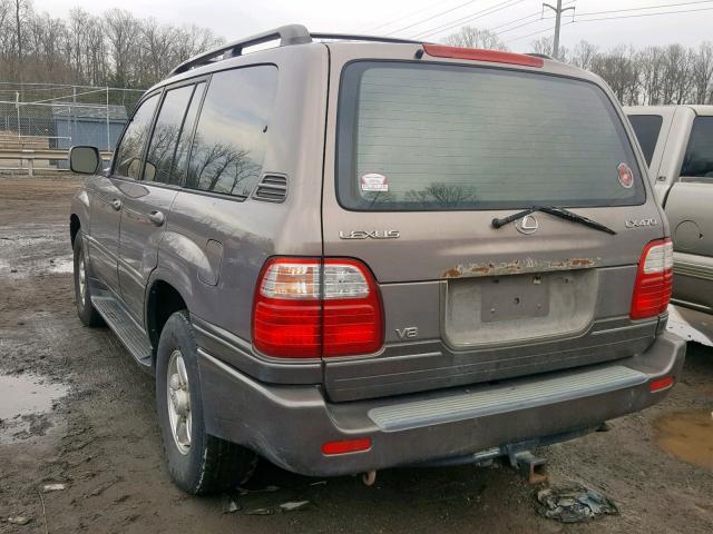 JT6HT00W0W0004273 - 1998 LEXUS LX 470 GRAY photo 3