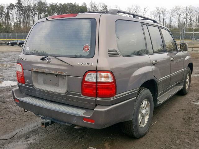 JT6HT00W0W0004273 - 1998 LEXUS LX 470 GRAY photo 4