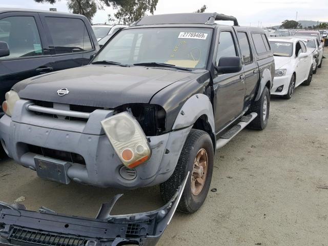 1N6ED27T01C317666 - 2001 NISSAN FRONTIER C BLACK photo 2