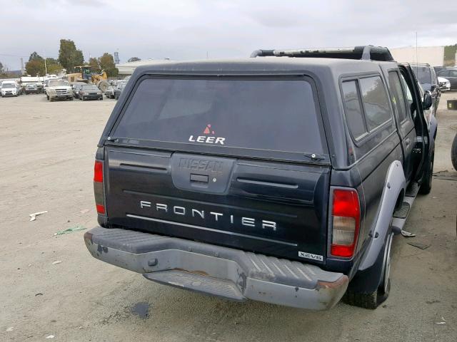 1N6ED27T01C317666 - 2001 NISSAN FRONTIER C BLACK photo 4