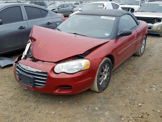 1C3EL75R35N701093 - 2005 CHRYSLER SEBRING GT MAROON photo 2