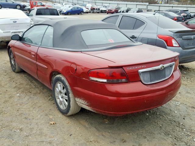 1C3EL75R35N701093 - 2005 CHRYSLER SEBRING GT MAROON photo 3