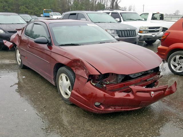 2G1WX15KX29127460 - 2002 CHEVROLET MONTE CARL ბურგუნდია ფოტო 1