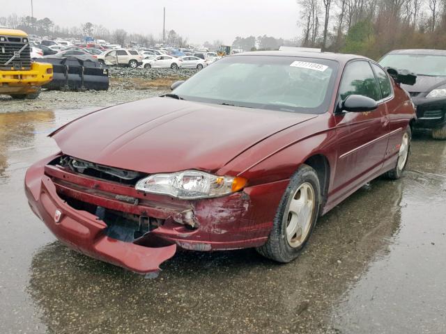 2G1WX15KX29127460 - 2002 CHEVROLET MONTE CARL ბურგუნდია ფოტო 2