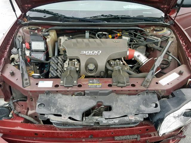 2G1WX15KX29127460 - 2002 CHEVROLET MONTE CARL ბურგუნდია ფოტო 7