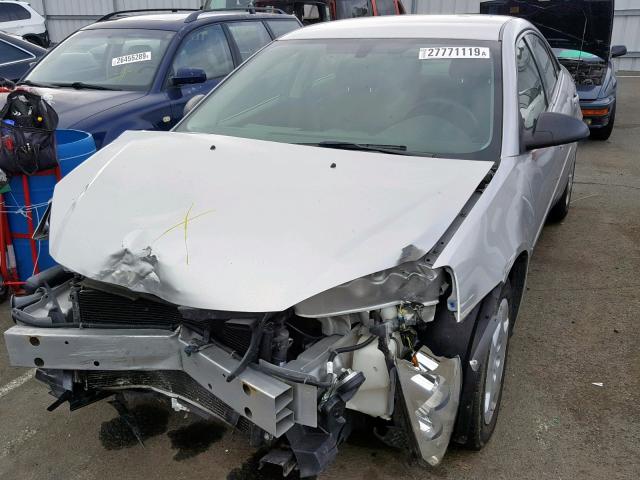 1G2ZF58B674104556 - 2007 PONTIAC G6 VALUE L SILVER photo 2