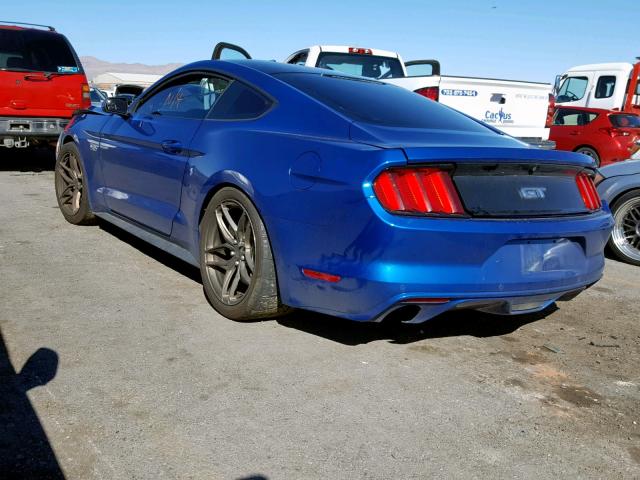 1FA6P8CFXH5210680 - 2017 FORD MUSTANG GT BLUE photo 3