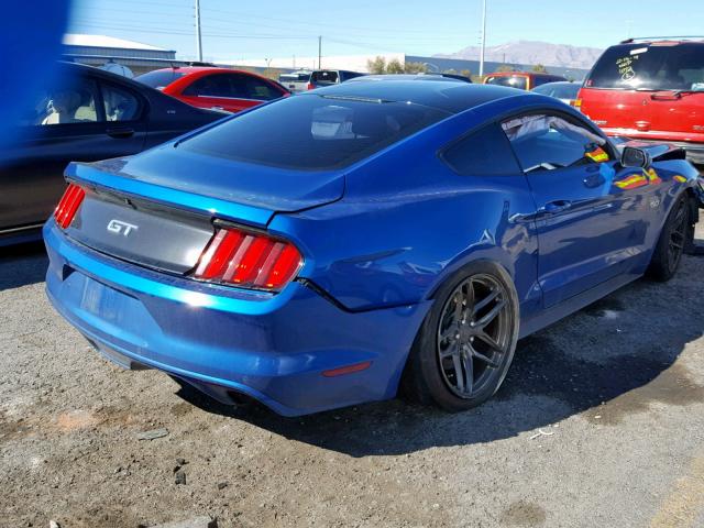 1FA6P8CFXH5210680 - 2017 FORD MUSTANG GT BLUE photo 4