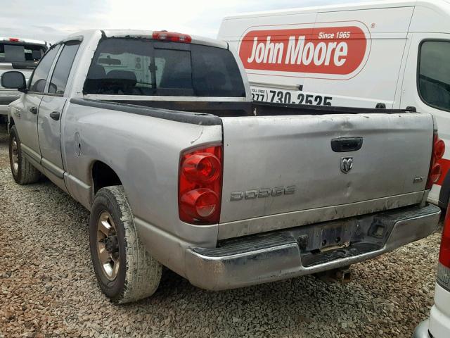 3D7KR28D07G834007 - 2007 DODGE RAM 2500 S SILVER photo 3