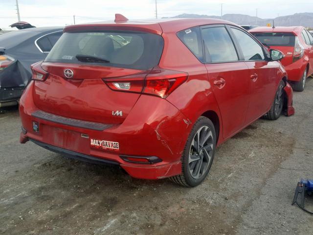 JTNKARJE9GJ514241 - 2016 TOYOTA SCION IM RED photo 4