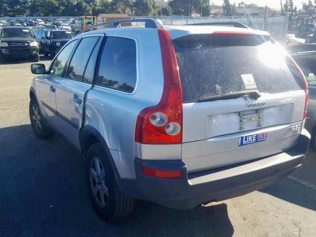 YV1CZ59H941121340 - 2004 VOLVO XC90 SILVER photo 3