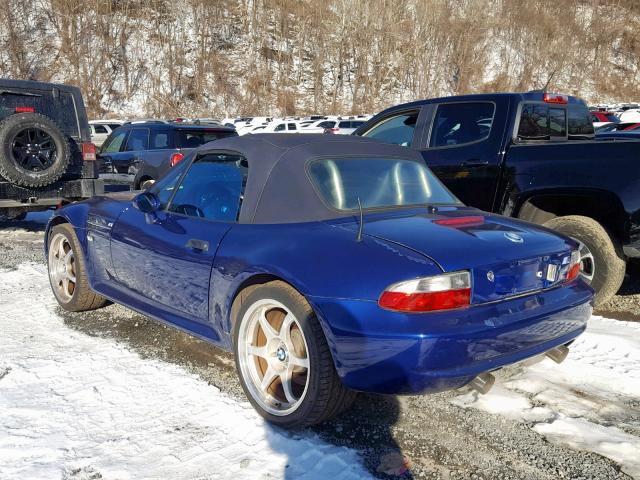 WBSCK9330WLC87375 - 1998 BMW M ROADSTER BLUE photo 3