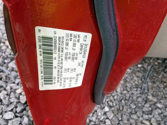 2C4GM68485R561413 - 2005 CHRYSLER PACIFICA T RED photo 10