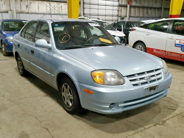 KMHCG45C25U577756 - 2005 HYUNDAI ACCENT GL BLUE photo 1