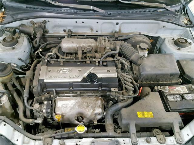 KMHCG45C25U577756 - 2005 HYUNDAI ACCENT GL BLUE photo 7