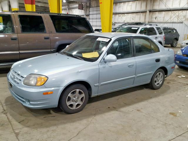 KMHCG45C25U577756 - 2005 HYUNDAI ACCENT GL BLUE photo 9