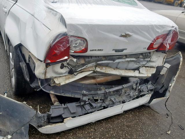 1G1ZH57B29F249343 - 2009 CHEVROLET MALIBU 1LT თეთრი ფოტო 9