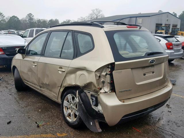 KNAFG526X87164294 - 2008 KIA RONDO LX TAN photo 3