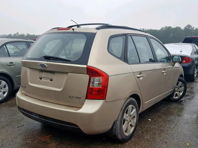 KNAFG526X87164294 - 2008 KIA RONDO LX TAN photo 4