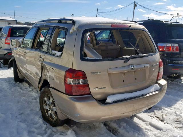 JTEEP21A060155608 - 2006 TOYOTA HIGHLANDER TAN photo 3