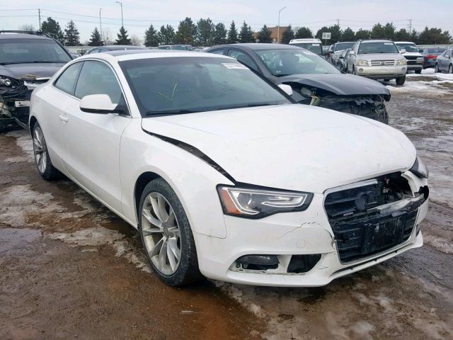 WAULFAFRXEA014185 - 2014 AUDI A5 PREMIUM WHITE photo 1