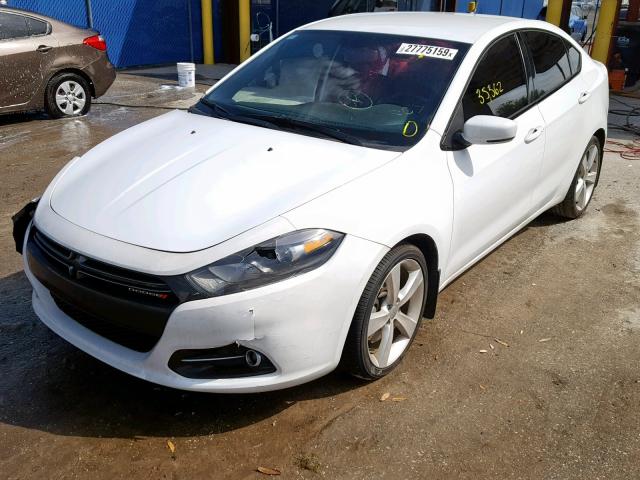 1C3CDFEB8ED742410 - 2014 DODGE DART GT WHITE photo 2