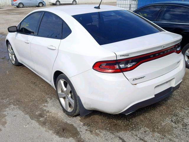 1C3CDFEB8ED742410 - 2014 DODGE DART GT WHITE photo 3