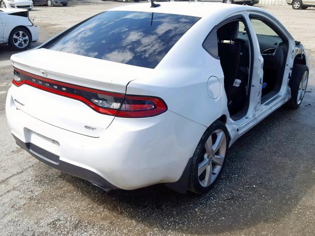 1C3CDFEB8ED742410 - 2014 DODGE DART GT WHITE photo 4