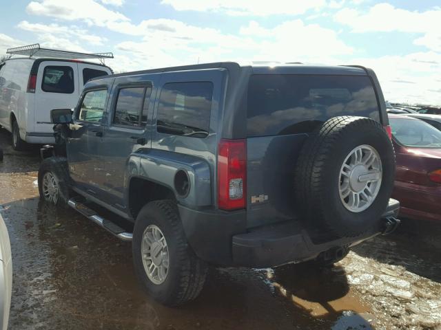 5GTDN136968304777 - 2006 HUMMER H3 BLUE photo 3