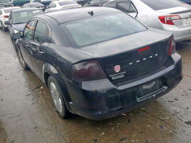 1C3CDZAB4CN174798 - 2012 DODGE AVENGER SE BLACK photo 3