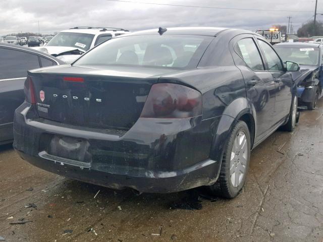 1C3CDZAB4CN174798 - 2012 DODGE AVENGER SE BLACK photo 4