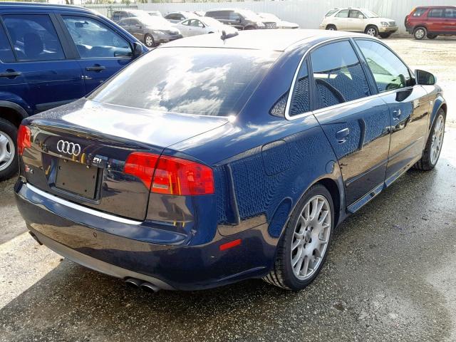 WAUGL78E36A119594 - 2006 AUDI S4 QUATTRO BLUE photo 4