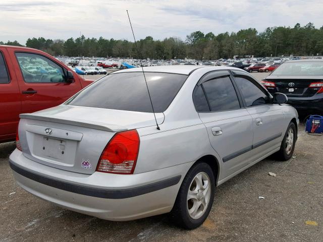 KMHDN46D64U749805 - 2004 HYUNDAI ELANTRA SILVER photo 4