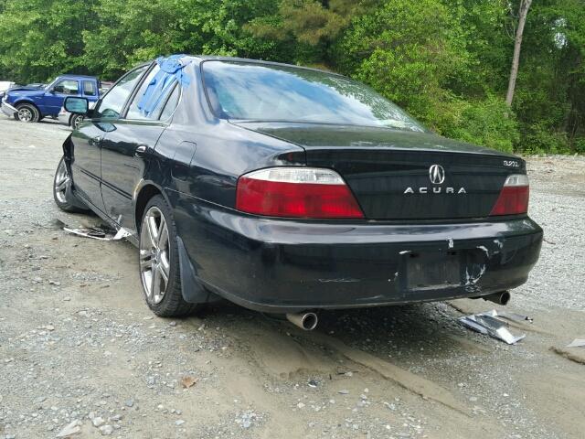 19UUA56612A019484 - 2002 ACURA 3.2TL BLACK photo 3