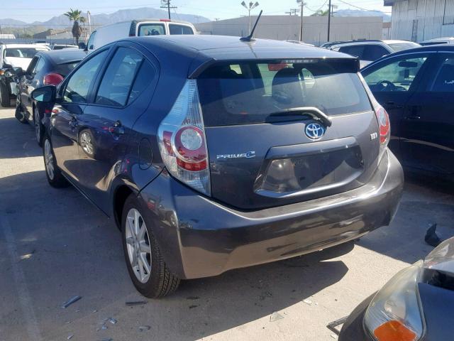 JTDKDTB32D1045687 - 2013 TOYOTA PRIUS C BLACK photo 3