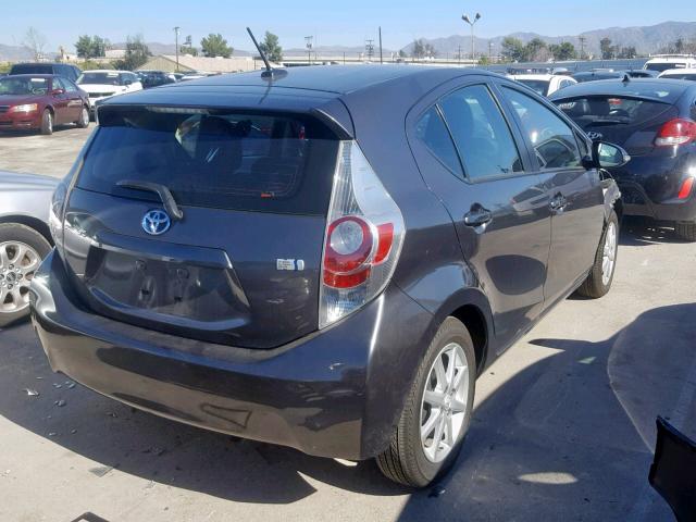 JTDKDTB32D1045687 - 2013 TOYOTA PRIUS C BLACK photo 4