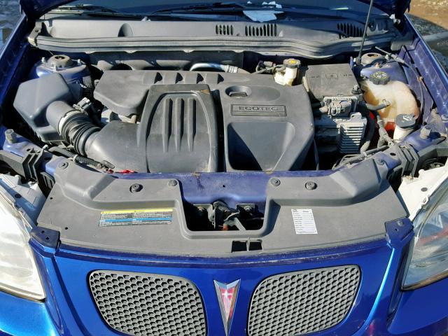 1G2AL18F577159581 - 2007 PONTIAC G5 BLUE photo 7