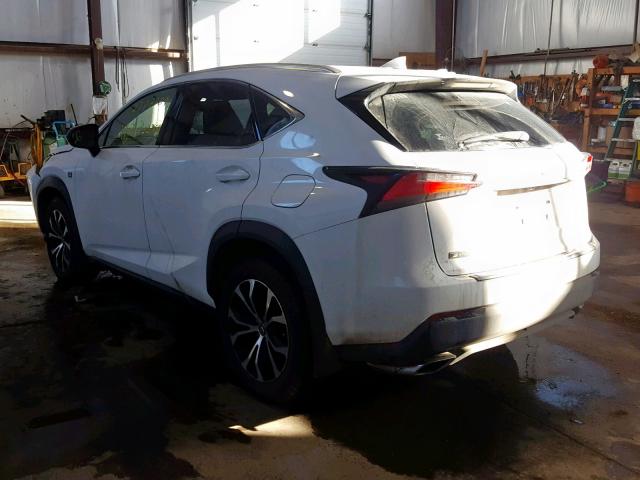 JTJBARBZ4G2078329 - 2016 LEXUS NX 200T WHITE photo 3