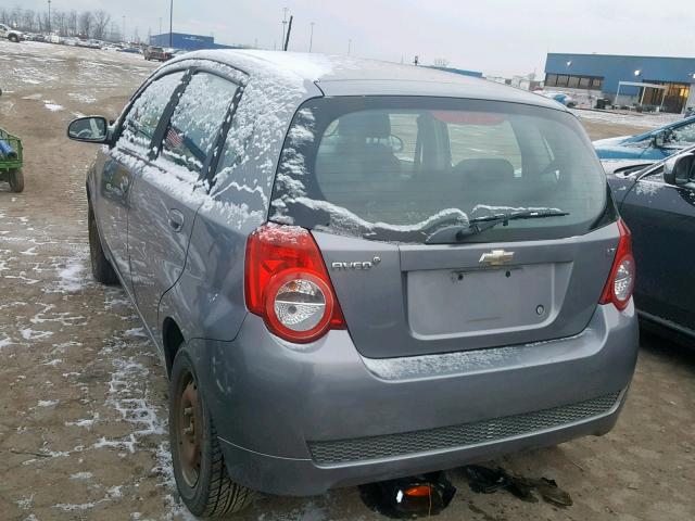 KL1TD6DE4AB131309 - 2010 CHEVROLET AVEO LS GRAY photo 3