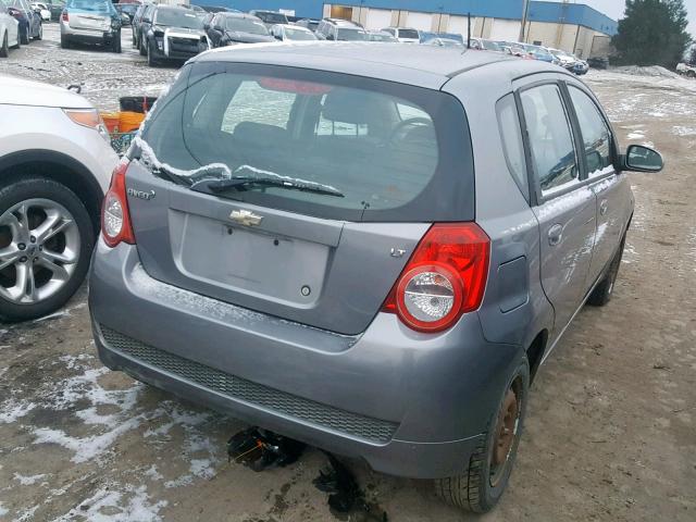 KL1TD6DE4AB131309 - 2010 CHEVROLET AVEO LS GRAY photo 4