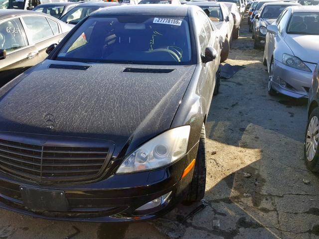 WDDNG71X27A080966 - 2007 MERCEDES-BENZ S 550 BLACK photo 2