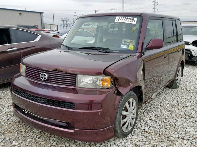 JTLKT324X50210425 - 2005 TOYOTA SCION XB BURGUNDY photo 2