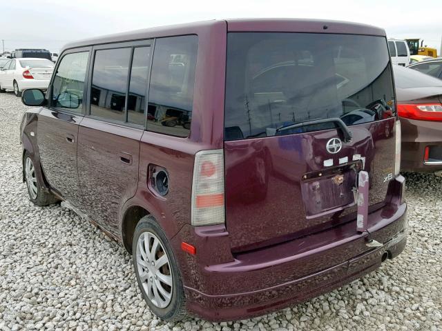 JTLKT324X50210425 - 2005 TOYOTA SCION XB BURGUNDY photo 3