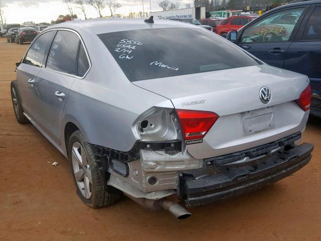 1VWBH7A34DC084425 - 2013 VOLKSWAGEN PASSAT SE SILVER photo 3