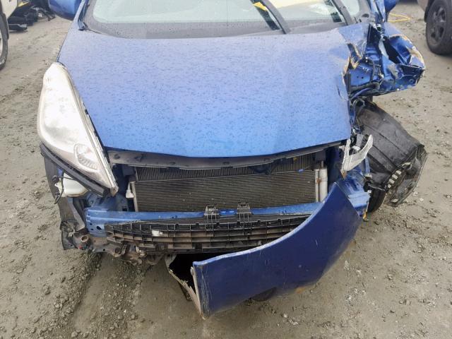 JHMGE88499C006394 - 2009 HONDA FIT SPORT BLUE photo 7